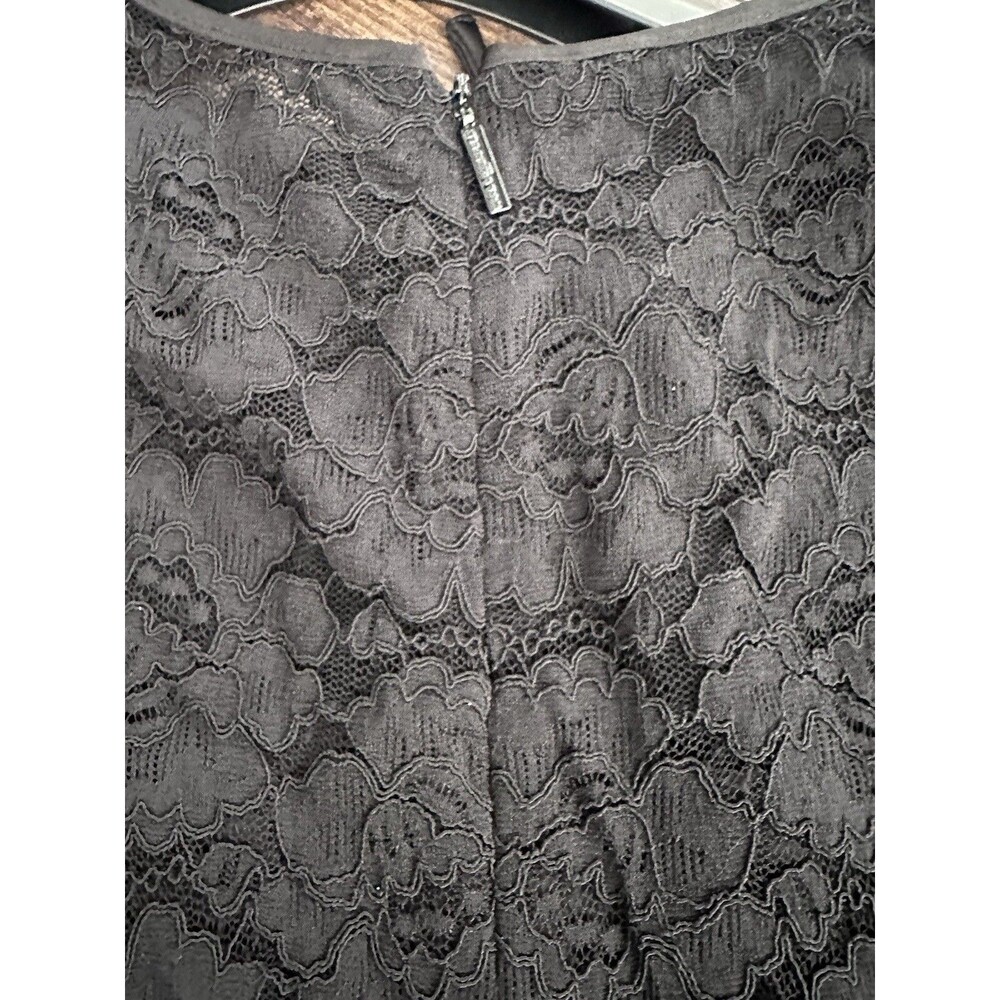 KARL LAGERFELD PARIS Women's Scuba Crepe Lace Dress Cocktail Party Black Size 8 - Picture 9 of 9